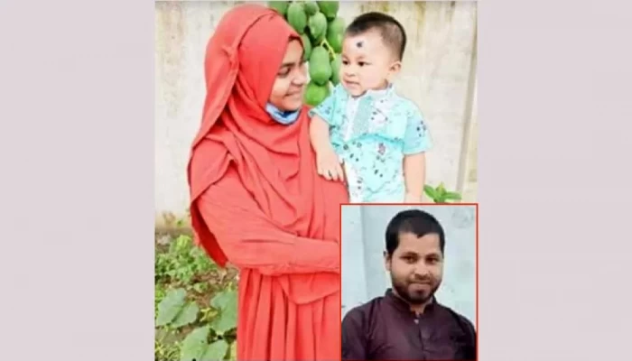 পরকীয়া সন্দেহে শিশু সন্তানসহ স্ত্রীকে হত্যার অভিযোগ,স্বামী আটক